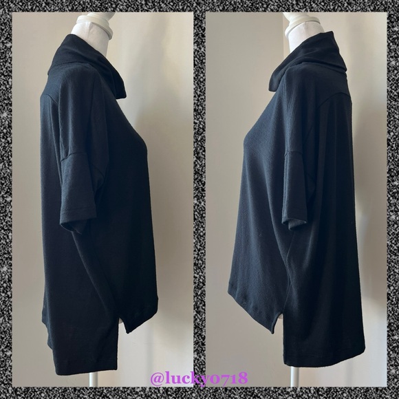 Rag & Bone EUC Blake Cowl Neck Turtleneck Top in Black Sz S - Picture 4 of 8